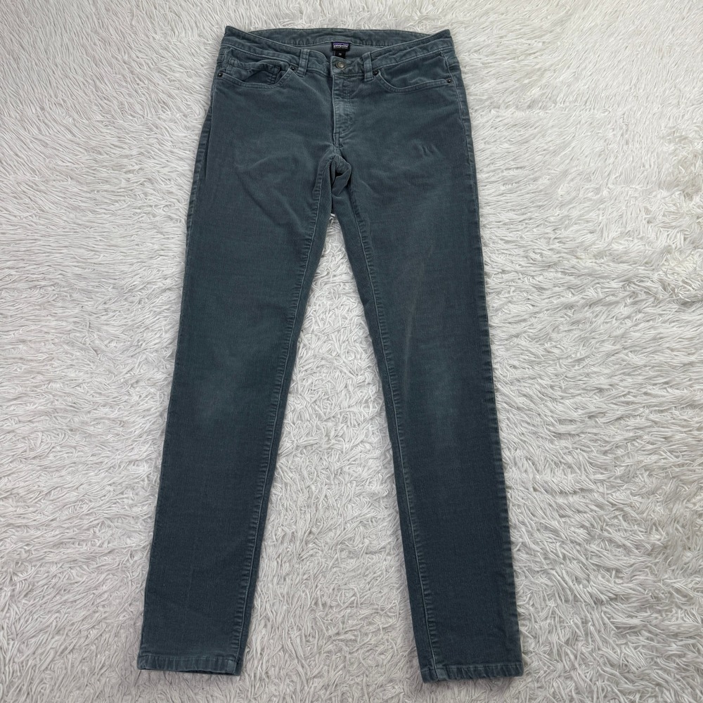 Patagonia Pants Womens 28 Nouveauâ Green Fitted Corduroy Stretch 5 Pocket Casual